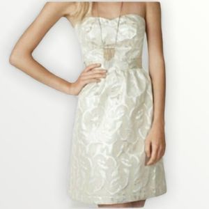 🦅 AE Sweetheart Metallic Jacquard Dress